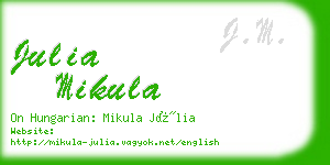 julia mikula business card
